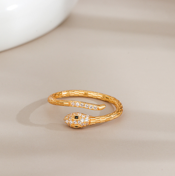 Sterling silver snake ring
