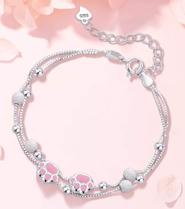 Silver Cat Claw Bracelet